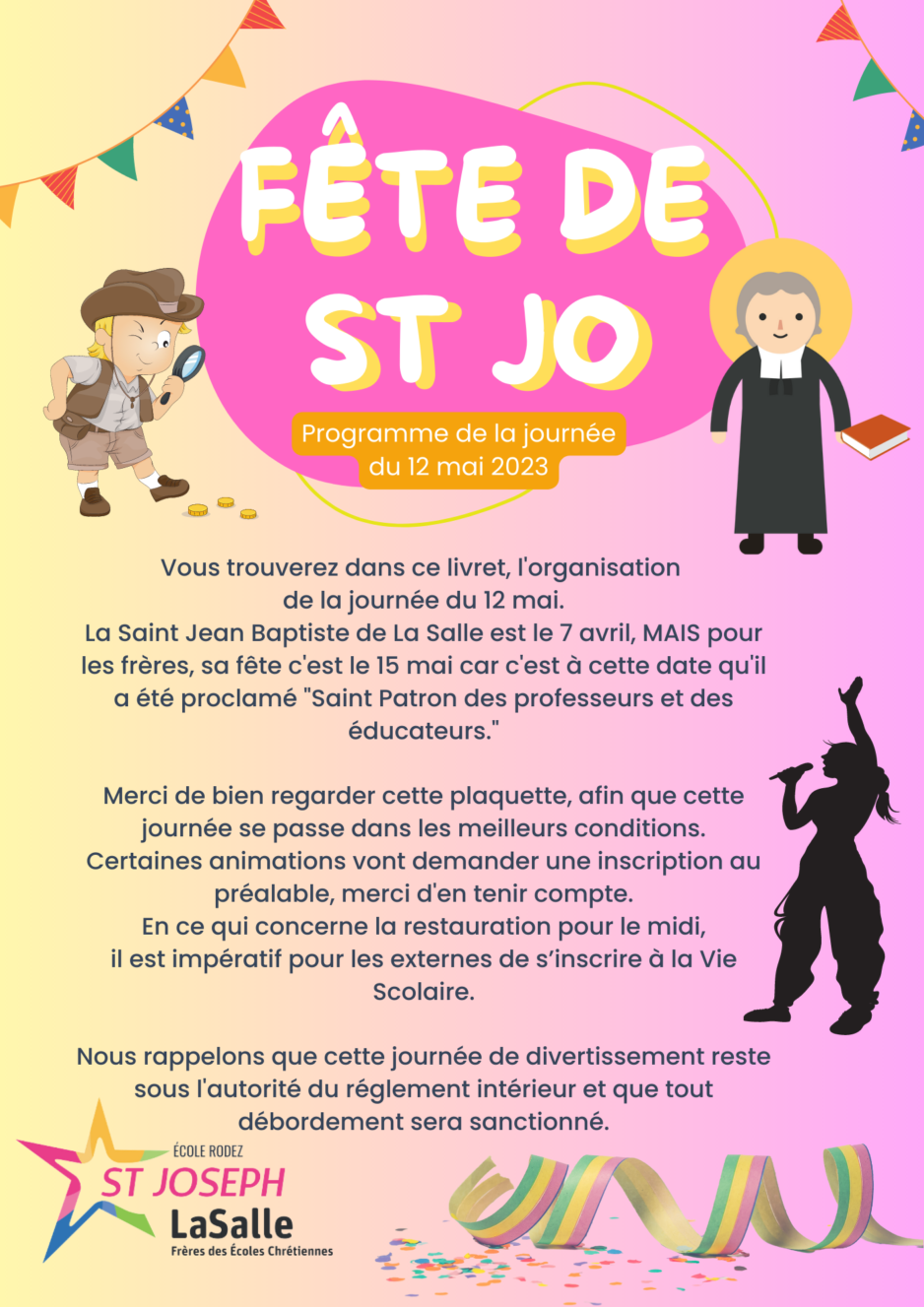 Fête de St Jo planning