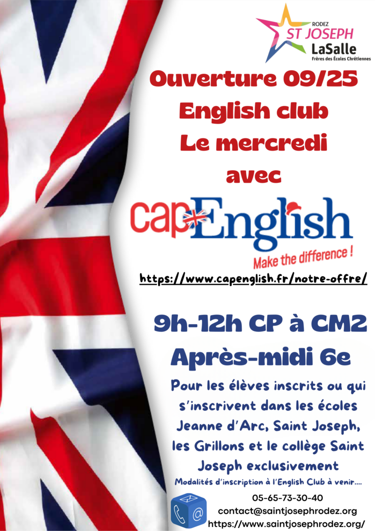 Cours d’anglais avec Cap English